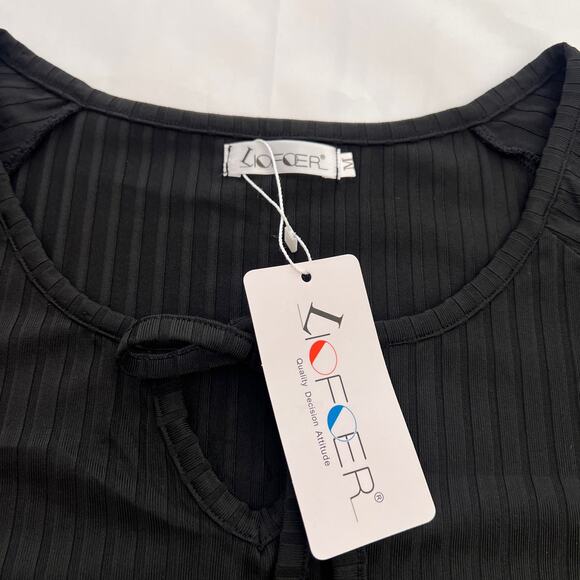 Lofoer Women's Short Sleeve V-neck T-shirt Size M - Picture 6 of 8